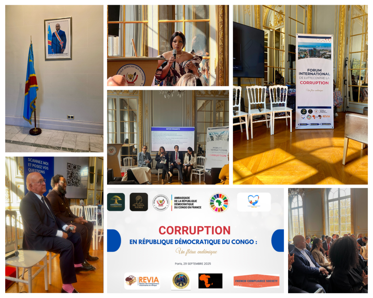 Participation du cabinet au forum international de lutte contre la corruption à l'ambassade de la République démocratique du Congo à Paris 